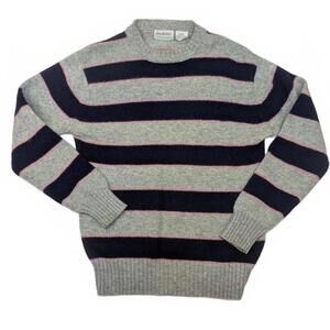 Brian MacNeill Women's Size XL Striped Wool Blend Crewneck Pullover Sweater